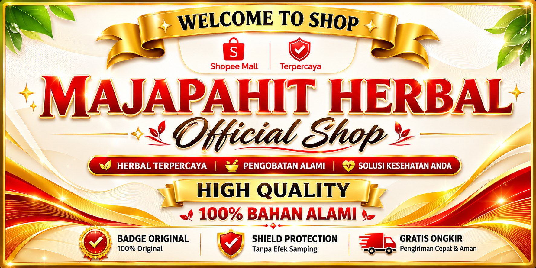 Banner promo belanja produk Majapahit Herbal