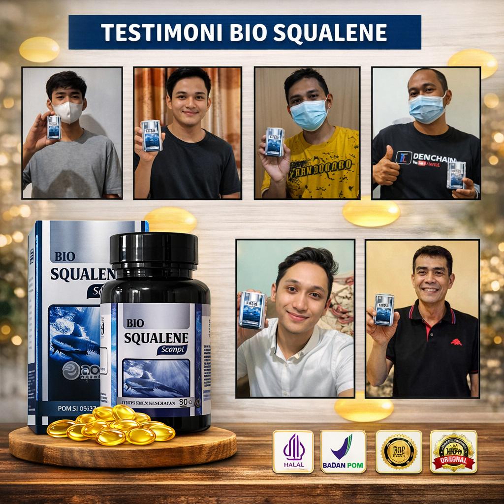 Bio Squalene 30 Softgel Original Obat Sperma Pria Penyubur Sperma Sedikit Kurang Banyak Pengental Air Mani Encer Penambah Jumlah Sel Sperma Meningkatkan Kualitas Gerakan Sperma Lebih Cepat Nyembur Sudah Halal BPOM 4